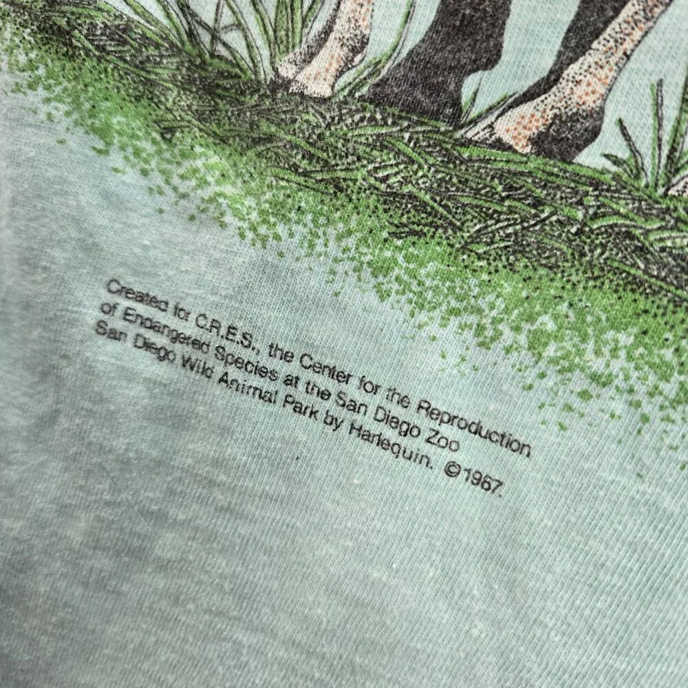 VINTAGE San Diego Zoo Men Shirt XL Single Stitch Wild Animal Park 80s USA READ - Picture 9 of 10